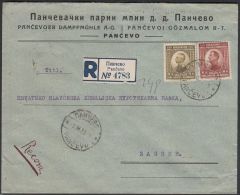 Yugoslavia 1923, Registered Cover Pancevo To Zagreb W./postmark Pancevo - Storia Postale