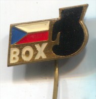 BOXING - BOX RING, Czechoslovakia, Vintage Pin Badge - Boxeo