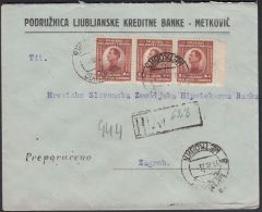 Yugoslavia 1923, Registered Cover Metkovic To Zagreb W./postmark Metkovic - Brieven En Documenten