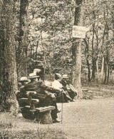 Rare Bad Soden Taunus Wilhelmsplatz Im Wald Personen Auf Parkbank 22.7.1919 - Bad Soden