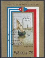 Cuba  1978   "PRAGA `78"  (o)  50c - Blocks & Sheetlets