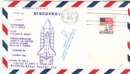 SPACE -  USA - 1985- DISCOVERY SHUTTLE / AUSAT 1 COVER WITH CAPE CANAVERAL   POSTMARK - Estados Unidos