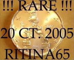 RARA !!! N. 1 COIN/MONETA DA 20 CT. ITALIA 2005 UNC/FDC !!! RARA - Italia