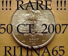 RARA !!! N. 1 COIN/MONETA DA 50 CT. ITALIA 2007 UNC/FDC !!! - Italie