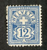 4189  Swiss 1882   Mi.#55Ye * Scott #74a Chalky Blue Cat. 70.€ -Offers Welcome!- - Neufs