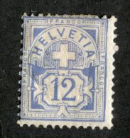 4190  Swiss 1882   Mi.#48 * Scott #80 White Paper  Cat. 240.€ -Offers Welcome!- - Ungebraucht