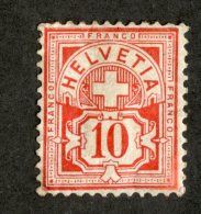 4191  Swiss 1882   Mi.#54Y * Scott #73   Cat. 10.€ -Offers Welcome!- - Unused Stamps