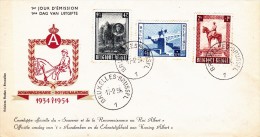 FDC N°  Ordi Du 17-2-1954 - COB 938-939-940 - Cachet De Bruxelles 1 - 1934-1954 Souvenir Et Reconnaissance Au Roi Albert - 1951-1960