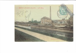 21 - BRAZEY EN PLAINE - La Distillerie - CARTE COULEUR - 1906 - Péniche - - Autres & Non Classés