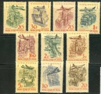 HUNGARY - 1958. Air Post Stamps (Airplanes) Cpl.Set MNH! Mi:1561-1570 - Nuevos