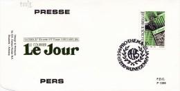 70 2547  FDC  P1089 Enveloppe Belgique    Journaux Le Jour Le Courrier 2110 Wijnegem 19-3-1994 - 1991-2000