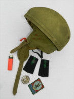 CASQUE De SAUT PARACHUTISTE + PATCH 11° D.P. + EPAULETTES LEGION + INSIGNE BERET PARA - Hoeden