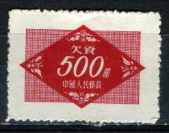 CHINE T113 500$  Carmin - Timbres-taxe