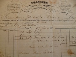 Rare F 1871 Cette Facture Feuille De Route  Bogliano Oncle Et Nevel.Valette. Transit Huile D'olives.... - 1800 – 1899