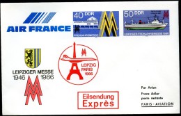 DDR U4-1-86 C1 Umschlag ZUDRUCK AIR FRANCE 1986 - Privé Briefomslagen - Ongebruikt
