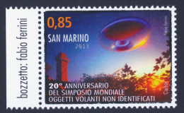 2013 SAN MARINO "20° ANNIVERSARIO SIMPOSIO MONDIALE UFO" SINGOLO MNH - Nuevos