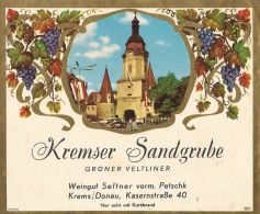 KREMSER SANDGRUBE GRUNER VELTLINER AUSTRIA WINE LABELS - Riesling