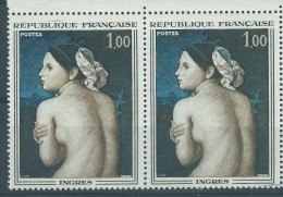 [03] Variété : N° 1530 Ingres Corps Bistre-brun Tenant à Bistre-jaune  ** - Unused Stamps