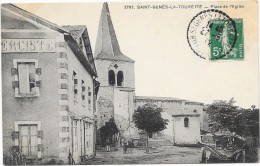 SAINT-GENES-LA-TOURETTE   CPA(63)  Place De L'Eglise   Auvergne Pittoresque - Autres Communes