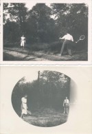 2 Photos Amateur Partie De Tennis Dans La Forêt De Verrières Vers 1935 - Photographie Ancienne - No CPA - Verrieres Le Buisson