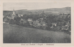 AK Drebach Erzgebirge Niederdorf Mit Kirche Bei Zschopau Wolkenstein Scharfenstein Gelenau Thum Ehrenfriedersdorf Herold - Thum