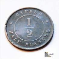 Chipre - 1/2 Piastre - 1890 - Cyprus