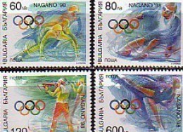 BULGARIA \ BULGARIE / BULGARIEN - 1997 - Ol.Win.G´s - Nagano 1998 -  4v - MNH - Hiver 1998: Nagano