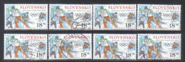 Slovakia Winter Olympics , Skiing , Ice Hockey  2002 8x  FU - Hiver 2002: Salt Lake City