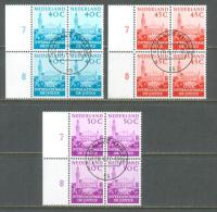 1977 NETHERLANDS COUR INTERNATIONALE DE JUSTICE MICHEL: D41-43 BLOCK OF 4 USED - Servizio