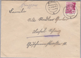 Heimat De BW WYLEN 1949-04-04 RL Grenzrayon Brief Nach Basel - Other & Unclassified