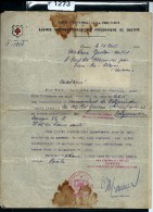 FRANCE  COURRIER DE LA CROIX ROUGE CONCERNANT L ETAT DE SANTE D UN PRISONNIER AU CAMP DE HOLZMINDEN  1915 A VOIR - Red Cross