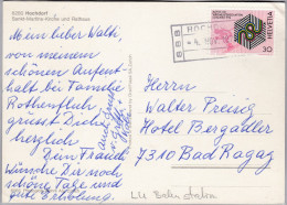 Heimat LU HOCHDORF 1977-11-04 Bahnstationsstempel Auf AK Hochdorf - Bahnwesen