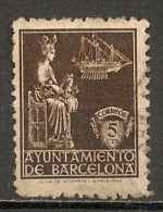 Timbres - Espagne - Barcelone - 1939 - Ayuntamiento De Barcelona - 5 C. - - Barcelona