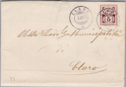 Heimat TI CLARO 1893-12-06 Ortsbrief Mit 5Rp. WZ - Storia Postale