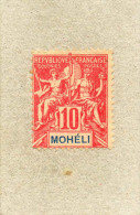 MOHELI : Allégories - "MOHELI"  En Bleu Dans Le Cartouche.- - Unused Stamps
