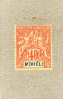 MOHELI : Allégories - "MOHELI"  En Bleu Dans Le Cartouche.- - Ungebraucht