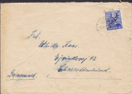 Germany Deutsche Post BERLIN 1948 Cover Brief To CHARLOTTENLUND Denmark Mi. 13, 50 Pf. Overprinted BERLIN - Lettres & Documents