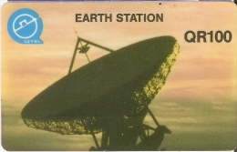 TARJETA DE QATAR DE UNA ANTENA PARABOLICA PARA SATELITES  (SATELLITE) - Astronomùia