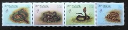 MACAU Reptiles, Philexfrance 89. Yvert N° 59/62. **. MNH - Serpientes