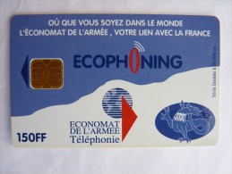 FRANCE TELECARTE Phonecard Publique ECOPHONING Economat De L'armee Militaire SFOR1 150FF Ut. Côte 28 TB - Armée