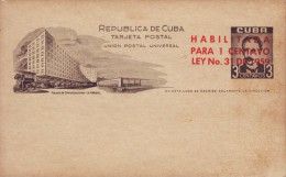 1959-EP-1 CUBA. REPUBLICA. 1959. Ed.102c. 1c. TARJETA ENTERO POSTAL. POSTAL STATIONERY. TIPO IIA - Prefilatelia