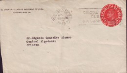 1949-EP-9 CUBA. REPUBLICA. 1949. Ed.94. 2c. 1949. SOBRE ENTERO POSTAL . POSTAL STATIONERY. CENTRAL ALGODONAL. - Prefilatelia