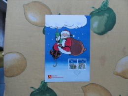 22.11.1991 Babbo Natale Santa Claus Su Serie N.2 Valori Se Tenant - Cartas & Documentos