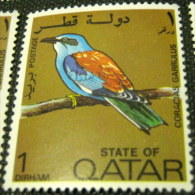 Qatar 1972 Birds Coracias Garrulus 1dh - Mint - Qatar