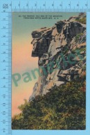 US-New Hampshire ( The Profile Old Man Of The Mountain At Franconia Notch, CPSM  Linen Postcard ) Recto/Verso - White Mountains