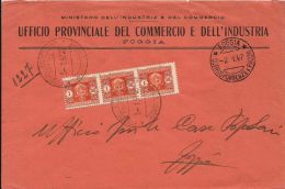 LUOGOTENENZA SEGNATASSE 3 X 1 L 1947 FOGGIA - Postage Due