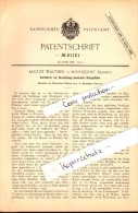 Original Patent - August Walther In Moritzdorf / Ottendorf-Okrilla I.S. , 1890 , Herstellung Konischer Glas-Gefäße !!! - Verre & Cristal