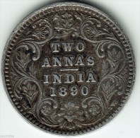 @Y@    British India 2 Annas 1890  B    (  2826) - Inde