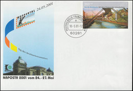 USo 28 NAPOSTA Und Wuppertaler Schwebebahn 2001, VS-O Frankurt 10.5.2001 - Covers - Mint