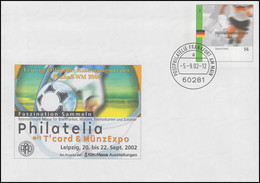 USo 42 PHILATELIA Leipzig 2002 Und Fußballweltmeister, VS-O Frankfurt 5.9.2002 - Covers - Mint